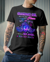 Load image into Gallery viewer, Gift For Angel Grandma Half Of My Heart Is In Heaven Guys Tee
