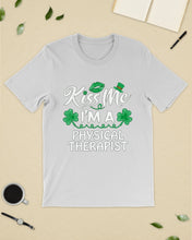 Load image into Gallery viewer, Physical Therapist Green Lip Shamrock St. Patrick's Day Color Changing Mug Guys Tee
