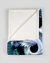 Load image into Gallery viewer, I Love Dragons Blue Flowers Meaningful Gift Fleece Blanket
