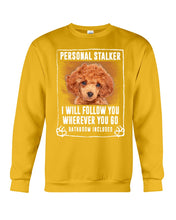 Load image into Gallery viewer, Red Toy Poodle Will Follow You St. Patrick's Day Printed Mug Sweatshirt

