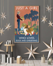 Load image into Gallery viewer, Vintage Just A Girl Loves Gardening And Collie Gift Vertical Poster
