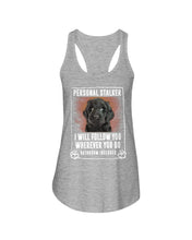 Load image into Gallery viewer, Labradoodle Personal Stalker St. Patrick's Day Printed Mug Ladies Flowy Tank
