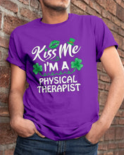 Load image into Gallery viewer, Physical Therapist Green Lip Shamrock St. Patrick's Day Color Changing Mug Guys Tee
