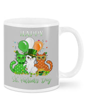 Load image into Gallery viewer, Lovely Cat And Balloons Happy St Patrick's Day Gift For Cat Lovers Mug

