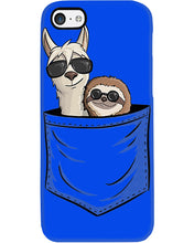 Load image into Gallery viewer, Cool Llama And Sloth In Pocket Meaningful Gift Phone case
