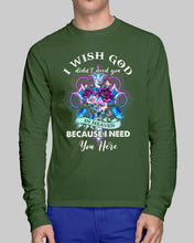 Load image into Gallery viewer, Rose Mandala Pattern I Need You Here Gift For Angel Dad Unisex Long Sleeve
