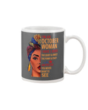 Load image into Gallery viewer, Im An October Woman I Have Three Sides Birthday Gift Mug
