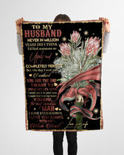Load image into Gallery viewer, Bouquet Of Protea Flower Never In Million Years Gift For Husband Fleece Blanket
