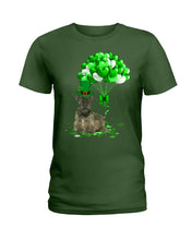 Load image into Gallery viewer, Cesky Terrier Patrick Balloons St. Patrick's Day Color Changing Mug Ladies Tee

