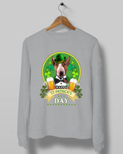 Load image into Gallery viewer, Bull Terrier With Beer Celebrate St Patrick's Day Gift For Dog Lovers Sweatshirt
