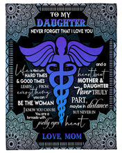 Load image into Gallery viewer, Medical Symbol Gift For Nurse Daughter Never Truly Part Maybe In Distance Fleece Blanket
