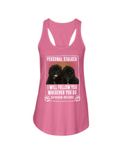 Load image into Gallery viewer, Black Pooshi Black Shipoo Personal Stalker St. Patrick's Day Printed Mug Ladies Flowy Tank
