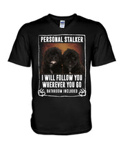 Load image into Gallery viewer, Black Pooshi Black Shipoo Personal Stalker St. Patrick's Day Printed Mug Guys V-Neck
