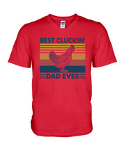 Load image into Gallery viewer, Best Cluckin' Dad Ever Retro Vintage Gift For Dad Guys V-Neck

