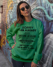 Load image into Gallery viewer, A Freaking Awesome Husband Is My Life Sweatshirt
