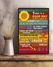 Load image into Gallery viewer, Teacher Today Is A Good Day Smile More Worry Less Vertical Poster
