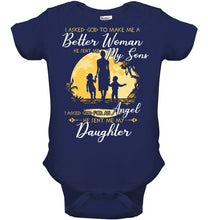 Load image into Gallery viewer, I Asked God To Make Me A Better Woman Baby Onesie
