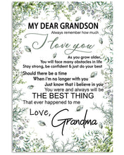 Load image into Gallery viewer, Floral Background The Best Thing Grandma Gift For Grandson Vertical Poster

