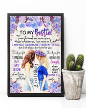 Load image into Gallery viewer, Thank For Standing By My Side Flower Gift For Bestie Vertical Poster
