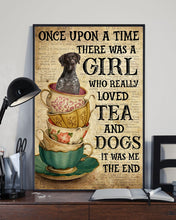 Load image into Gallery viewer, There Was A Girl Who Really Loved Tea And German Shorthaired Pointer Dogs Vertical Poster
