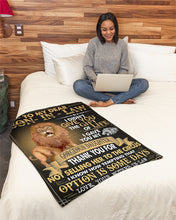 Load image into Gallery viewer, Thank You Roaring Lion Mother Gift For Son In Law Fleece Blanket
