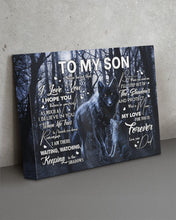 Load image into Gallery viewer, Black Wolf My Love For You Dad Gift For Son Matte Canvas
