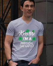 Load image into Gallery viewer, Physical Therapist Green Lip Shamrock St. Patrick's Day Color Changing Mug Guys V-Neck
