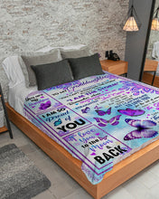 Load image into Gallery viewer, Purple Mandala I Am The Storm Grandma Gift For Granddaughter Sherpa Blanket
