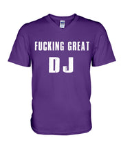 Load image into Gallery viewer, Fucking Great DJ Black And White Printed Mug Guys V-Neck
