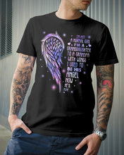 Load image into Gallery viewer, Purple Wings Gift For Angel Grandpa I Used To Be His Angel Guys Tee
