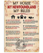 Load image into Gallery viewer, Something You Should Know About My Newfoundland My House My Rules Vertical Poster
