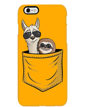 Load image into Gallery viewer, Cool Llama And Sloth In Pocket Meaningful Gift Phone case
