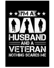 Load image into Gallery viewer, I'm A Dad Husband And A Veteran Gift For Family Vertical Poster
