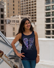 Load image into Gallery viewer, Purple Wings Gift For Angel Grandpa I Used To Be His Angel Ladies Flowy Tank
