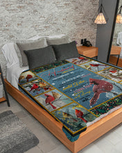 Load image into Gallery viewer, Cardinal Under The Snow Until I Die Gift For Husband Sherpa Blanket
