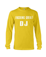 Load image into Gallery viewer, Fucking Great DJ Black And White Printed Mug Unisex Long Sleeve
