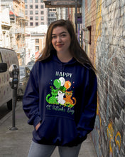 Load image into Gallery viewer, Lovely Cat And Balloons Happy St Patrick's Day Gift For Cat Lovers Hoodie
