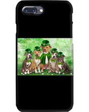 Load image into Gallery viewer, Staffordshire Leprechaun St Patrick's Day Gift For Dog Lovers Phone case
