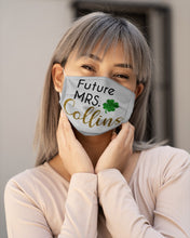 Load image into Gallery viewer, Shamrock Future Mrs Collins St Patrick's Day Cloth Face Mask
