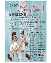 Load image into Gallery viewer, A Friend Gives Hope When Life Is Low Gift For Bestie Vertical Poster
