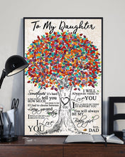 Load image into Gallery viewer, How Much I Love You Colorful Tree Dad Gift For Daughter Vertical Poster
