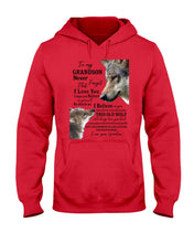Load image into Gallery viewer, Wolf Grandma Gift For Grandson Believe In Yourself Hoodie
