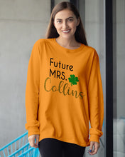 Load image into Gallery viewer, Shamrock Future Mrs Collins St Patrick's Day Unisex Long Sleeve
