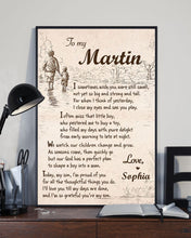 Load image into Gallery viewer, Custom Name Gift For Son I Sometimes Wish You Were Small Vertical Poster
