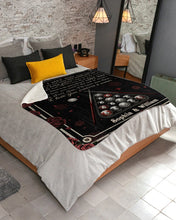 Load image into Gallery viewer, Custom Name Gift For Lovers Billiard The Day I Met You Sherpa Blanket
