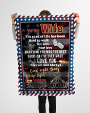 Load image into Gallery viewer, Grumpy Veteran Gift For WiFe I Love You Forever And Always Fleece Blanket
