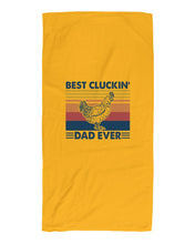 Load image into Gallery viewer, Best Cluckin' Dad Ever Retro Vintage Gift For Dad Beach Towel
