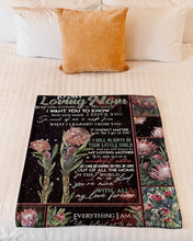 Load image into Gallery viewer, Protea Everything I Am You Hepled Me To Be Gift For Mom Fleece Blanket
