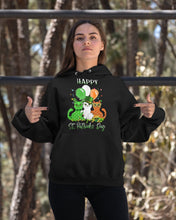 Load image into Gallery viewer, Lovely Cat And Balloons Happy St Patrick's Day Gift For Cat Lovers Hoodie
