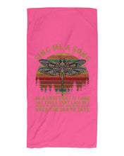 Load image into Gallery viewer, Sing Me A Song Dragonfly Retro Vintage Beach Towel
